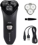 Remington R3 Style Series Rotary Shaver for Men, Flexing Technology and Sensitive Skin Comfort, Rechargeable Wet or Dry Electric Razor with Pop Up Trimmer and Stubble Attachment