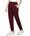 Alan Jones Clothing Fleece Jogger Regular Track Pant For Women Winterwear (Burgundy_XXL )