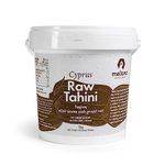 Mellona Raw Tahini Paste, All Natural From 100% Ground Sesame Seeds, 1KG Convenient Bucket With Handle, Perfect Ingredient for Dips, Sauces and Houmous, Nothing Added, Gluten Free and Vegan, 1KG