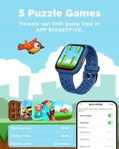 BIGGERFIVE Kids Smart Watch – Blue, Fitness Tracker