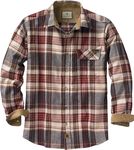 Legendary Whitetails Men's Plaid Flannel Shirt with Corduroy Cuffs, Large