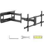 PUTORSEN TV Wall Bracket Mount with 101cm Long Arm, Full Motion TV Wall Mount for 43-80 inch Flat&Curved LED Screens, Swivel Tilt Arm with Max VESA 800x400mm, Holds up to 110lbs