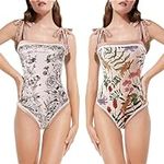 Women Floral One Piece Swimsuits, R