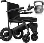 Vive Lightweight Electric Wheelchair for Adults - Foldable Power Wheel Chair - Collapsible, Folding, Ultralight, Motorized, Light Weight Travel Senior Carbon Fiber Mobility Aid - Weighs 35 lbs