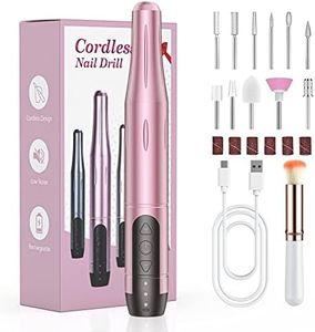 Fresa per Unghie Professionale Cordless, Fresa Unghie Set 11 in 1, Lima per Unghie Elettrica Semipermanente Manicure Pedicure Elettrico Portatile Strumenti di Lucidatura Regalo