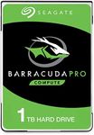 Seagate BarraCuda Pro 1TB Internal Hard Drive Performance HDD – 2.5 Inch SATA 6 Gb/s 7200 RPM 128MB Cache for Computer Desktop PC Laptop, Data Recovery – Frustration Free Packaging (ST1000LM049)