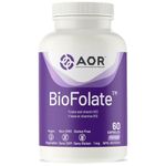 AOR BioFolate 1mg Methylfolate 5-MTHF Plus B12 Supplement, 60 Capsules 60-Day Supply - Vegan & Gluten-Free, Active Vitamin B9 Folate, Pure Methyl B12 for Cardiovascular Support & Nutritional Wellness