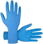 SAS Safety 6610-40 Derma-Max Powder Free Exam Grade Disposable Nitrile 8 Mil Gloves, Double-Extra Large, 50 Gloves by Weight, Blue