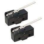 uxcell 2PCS Z-15GW-B 1NO + 1NC Long Hinge Lever Type Miniature Micro Switches