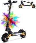 TWOFISH Electric Scooters Adult, 10"/12" Off-Road Fast Electric Scooter with Dual Brake System 4 Shock Absorbers, 60-70km Range, 3 Speed Modes, LCD Display, 150Kg Load Capacity (10inch-Single Drive)