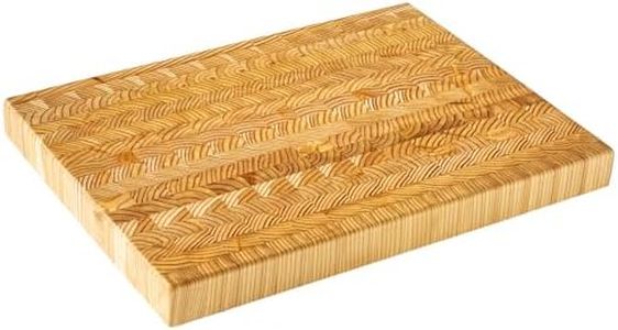 Larch Wood Canada End Grain Medium Cutting Board, Standard Line, Handcrafted for Professional Chefs & Home Cooking, 17-3/4" x 13-1/2" x 1-5/8"