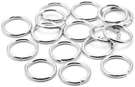 Cousin 2949442 Closed Jump Ring, 6mm, 16-Pieces, Sterling Silver