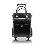 McKleinUSA 97695 Uptown Black Leather Vertical Wheeled Ladies' Briefcase, 15.6"