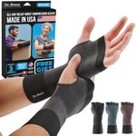 DR. BRACE - MADE IN USA - Wrist Brace & Compression Arthritis Gloves. Support Sleeves for Carpal Tunnel,Tendonitis, Wrist Pain Relief,Computer Typing, Fits Both Hands (Pair) (Moon, Small)