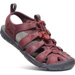 KEEN Women's Clearwater CNX Leather Sandal, Wine/Red Dahlia, 6.5 UK