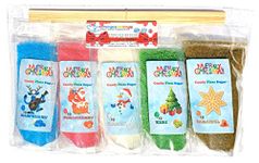 Christmas Candy Floss Sugar Exclusive Set of 5 Bags x 200g (7oz) + 10 Sticks