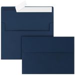 Meiikun Envelopes 5x7, 50 Pack A7 Envelopes Self Seal, Printable Invitation Envelopes for 5x7 Thank You Cards, Wedding Invitations, Photo Paper, Navy Blue Envelope for Graduation, Baby Shower, Party