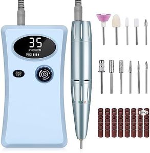 Electric Nail Drill, 35000RPM Professional Nail Drill Machine, Portable Nail Drills for Acrylic Nails, Electric Nail File Rechargeable Efile Nail Drill for Gel Nails Remove, Home Salon Use Nail Tools