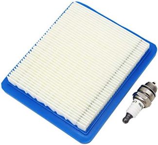 SWNKDG Filtre à air et bougie d'allumage pour tondeuses à gazon avec moteur Briggs & Stratton Quantum 625 650 675 Remplace 491588 399959 491588S Wolf 2058411, Champion RJ19LM / NGK B2LM