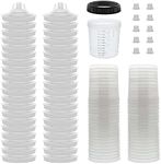 Master Paint System MPS Disposable Paint Spray Gun Cup Liners and Lid System, 40 Pack Standard Size 20 Ounce (600ml) Kit