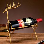 BonZeal Diwali Deer Wine Bottle Holder Rack Stand Set of 1 Holds 1 Standard Wine Bottle Gift for Diwali Diwali Gift Items Diwali Gift for Friends Family Relatives