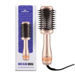 Winston 2 in 1 Hair Styling Blow Brush for Women - 1200 Watts | Hot Air Brush, Hair Volumizer Brush, Hair Blow Dryer Brush with Charcoal Bristles for Salon-Quality Volume and Shine (Gold) - 1-Year Warranty