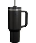 Stanley Quencher H2.0 FlowState Stainless Steel Vacuum Insulated Tumbler with Lid and Straw for Water, Iced Tea or Coffee, Smoothie and More, Black 2.0, 40 fluid ounces / 1.18 L