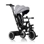 Lionelo Berry 2in1 Tricycle Stroller Trike for Kids from 1 year old to 25 kg 360° Rotating Seat, Adjustable Parent Steering Handle, Grows with Child, Free-Wheel with Footrest Mode, Canopy & Cup Holder