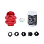 SOPOGER Archery 37/45 Hooed Degree Peep Sight Kit 6X 8X Clarifier and 5 Size Aperture Inner Core Lens Bow Hunting Accessory Peep Sight for Compound Bow with Bow Serving String (Red, 37degree 4X/6X)