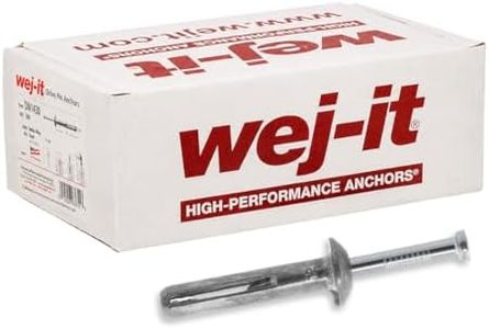 Wej-It Nail-It DN1411 Drive Anchor, Zamac Alloy, Zinc Plated Finish, Meets GSA FFS-325 Group V Type 2 Class 2 Specifications, 1/4" Diameter, 1-1/4" Length (Pack Of 100)