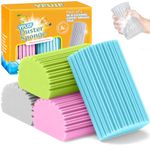 YFUIF 4 Pack Damp Clean Duster Sponge, Magic Sponge Eraser for Household Cleaning, Reusable Dusters Cleaning Supplies for Housekeeping, Dish, Blinds, Glass, Baseboards,Window Track Grooves and Faucets