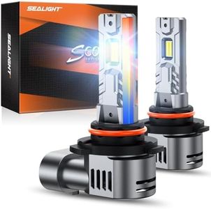 SEALIGHT 9005/HB3 Bulb, 70,000LM Super Brighter,6500K Cool White 9005/HB3 LED Bulbs or Fog,3 Min Quick Install Lights, Plug-N-Play, Pack of 2