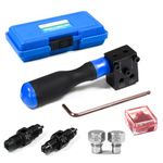 SMOTIVEPRO Brake Pipe Flaring Tool 3/16" SAE and 1/4" SAE, Handheld Double Brake Flaring Tool Kit, 45° Single Double Bubble Flares for Seamless Brake Line Repairs and Custom Flaring
