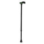 RCSP Walking Stick Adjustable Hight Level for Old People, Strong Heavyduty Walking Cane Non Slip Rubber Tip Base & Comfortable Hand Grip | Portable Balancing Cane Safety Lock for Men & Women (Black)