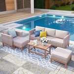 PHI VILLA 5-Piece Patio Wicker Furn