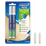 Rainbow Chalk Markers Limited Twin Pack (LIGHT GREY) Grout Pen - Designed for restoring tile grout in bathrooms & kitchens GP81114/2