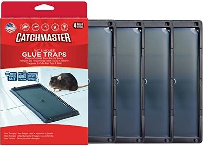 Catchmaster Piege a Rat | 4X Piège à Rat | Piège Collante Rat | Piège à Souris et Rats | Anti Souris Efficace | Produit Anti Rat Efficace | Plaque Collante Efficace | Raticide Professionnel