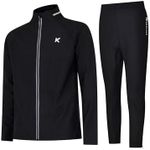 Kewlioo Men's Full Sauna Suit Shirt and Pants Combo - Heat Trapping Sweat Compression Vest & Pants, Sweat More & Look Great, Gym Workout Exercise Versatile Heat Shaper Shaper Jacket (Black, 3XL)