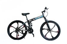 Mioox Foldable Fat Mountain Dual Bike With 26X2 Inch Tyres Folding Bike For Adults With 21 Gears (Frame - 26 Inch) (Black)