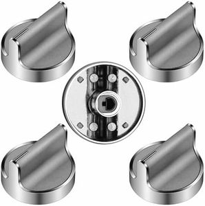 W10594481 Stainless Steel Cooker Stove Control knob 5pcs for Whirlpool Gas Cooktop Range /Oven WCG97US0DS00 WCG97US6DS00,Replaces WPW10594481 3281332 B01KR8F5EU AP6023301