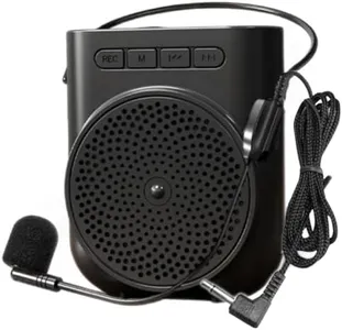 Portable Rechargeable Mini Voice Amplifier with Wired Microphone Headset and Waistband, Supports Bluetooth and Recording Functions Support Music Play for Teachers, Coaches, Training, Tour Guide