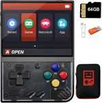 Handheld Game Console with Dedicated Storage Case 3.5 Inch Portable Retro Video Games Consoles Built-in 64G TF Card 10,000+ Classic Games