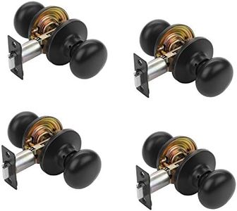 Dynasty Hardware TAH-82-12P Tahoe Door Knob Passage Set, Aged Oil Rubbed Bronze, Contractor Packs (4 Pack)