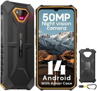 Ulefone Armor X13 Rugged smartphone Android 14 50MP+24MP Night Vision 12GB + 64GB/256GB SD, Octa Core 6320mAh 6,52'' IP68 Waterproof 4G Dual SIM Mobile Phones Fingerprint ID NFC GPS UK Version- Orange