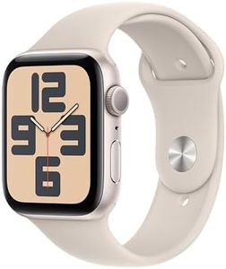 Apple Watch SE (2nd Gen) [GPS 44mm] Smartwatch with Starlight Aluminum Case with Starlight Sport Band M/L. Fitness & Sleep Tracker, Crash Detection, Heart Rate Monitor