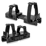 Shupakul 1 Pair Toddler Ice Skates- Adjustable Kids Ice Skates- Double Runner Ice Skates with Strap Fastening for Toddlers, Kids, Junior Skater (Black)