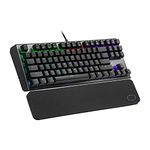 Cooler Master CK530 V2 USB Mechanical Keyboard - Tenkeyless | Red Switch | RGB Lights | Software Control | Aluminum Top Plate | Gaming Keyboard | Wrist Rest Included | ABS Double Injection Keycaps