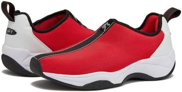 AND1 Too Chillin Slip On Shoes for Men, Off Court Retro Basketball Shoes Mens Slip On Sneakers - Size 7-16, Black, White, Navy Blue, Red, Red/Black, 8.5 Women/7 Men