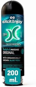 Gel lubrifiant intime et gel de massage effet froid 2 en 1 à l'Aloe Vera, Végan et Testé Dermatologiquement, 200 ml
