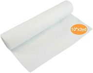 New brothread Wash Away - Water Soluble Machine Embroidery Stabilizer Backing & Topping 10" x 3 Yd roll - Light Weight - Cut into Variable Sizes for Machine Embroidery and Hand Sewing